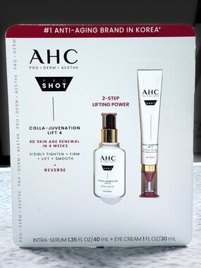 AHC Pro Shot Colla-Juvenation Serum & Eye Cream 2-Piece Skincare Set SEALED NEW